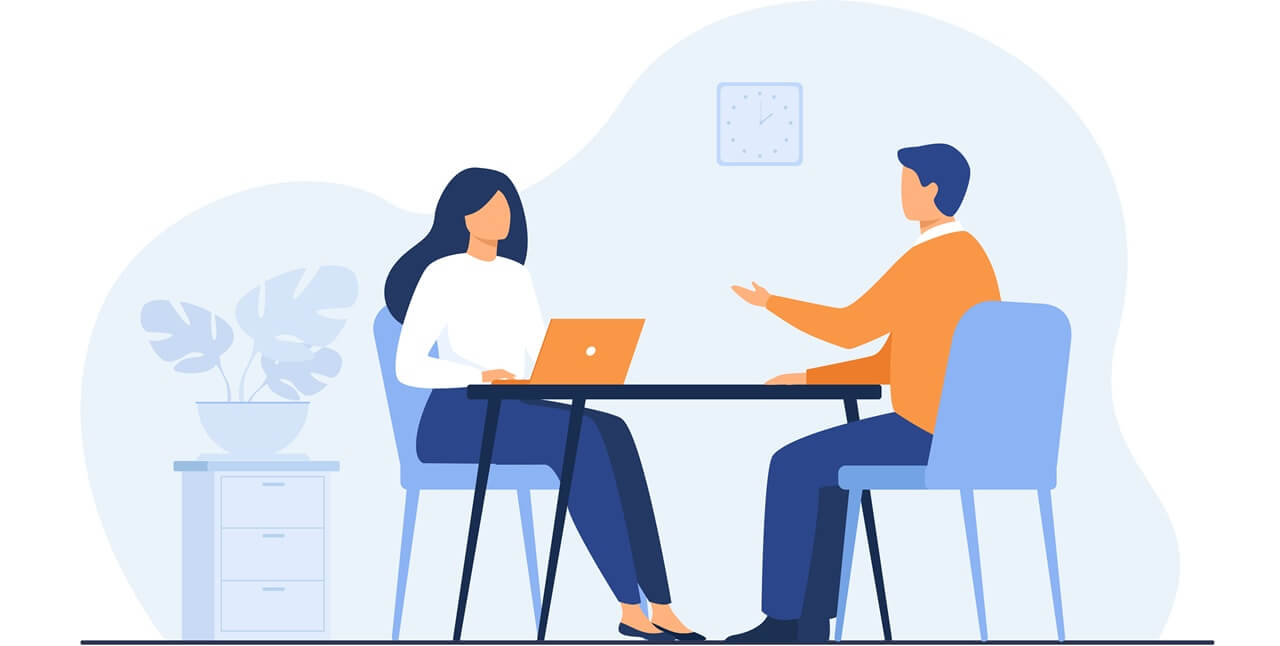 Job interview illustration